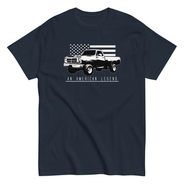 First Gen Truck T-Shirt With American Flag Design in navy